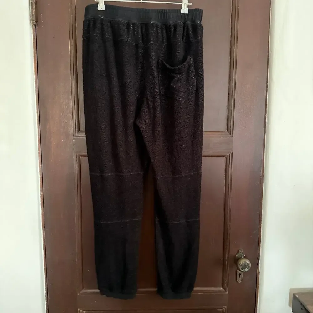 ROBERT GELLER Seconds | Black Terry Cloth Jogger Sweatpants | Medium
